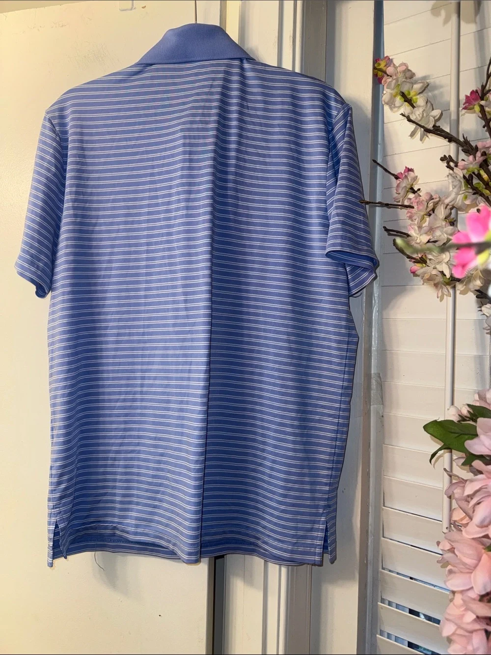Polo by Ralph Lauren Light Blue and White Striped Polo Shirt